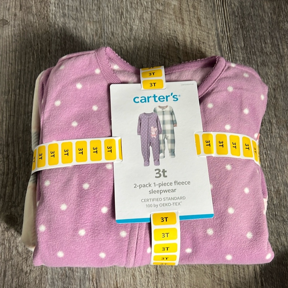 Carters 2 pack one piece fleece sleepwear